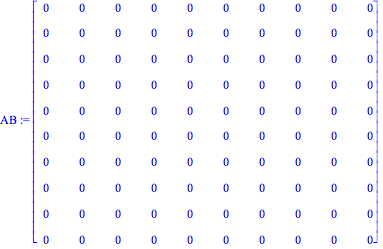 AB := Array([[0, 0, 0, 0, 0, 0, 0, 0, 0, 0], [0, 0, 0, 0, 0, 0, 0, 0, 0, 0], [0, 0, 0, 0, 0, 0, 0, 0, 0, 0], [0, 0, 0, 0, 0, 0, 0, 0, 0, 0], [0, 0, 0, 0, 0, 0, 0, 0, 0, 0], [0, 0, 0, 0, 0, 0, 0, 0, 0,...