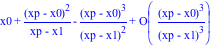 x0+(xp-x0)^2/(xp-x1)-(xp-x0)^3/(xp-x1)^2+O((xp-x0)^3/(xp-x1)^3)