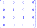 Matrix([[1, 0, 0, 0], [0, 1, 0, 0], [0, 0, 1, 0], [0, 0, 0, 1]])