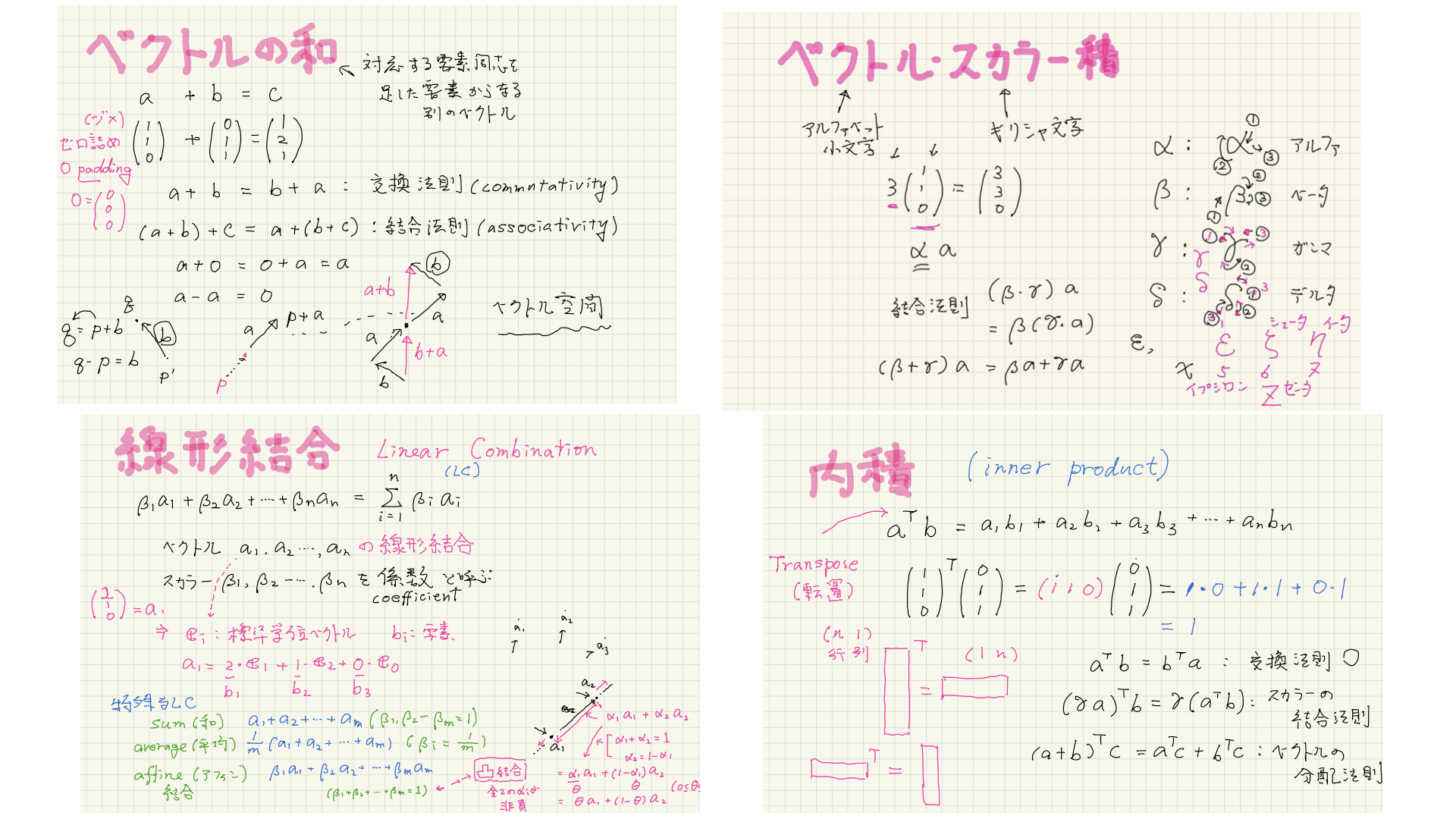 d1 ベクトル/数学演習26s 前半